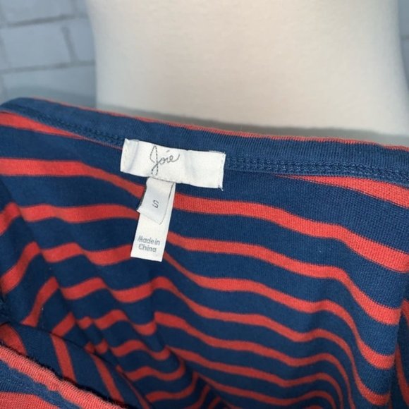 Joie Shift Dress Striped Knit Winberry Navy Blue Mini Stretch Preppy Nautical S - Picture 3 of 10
